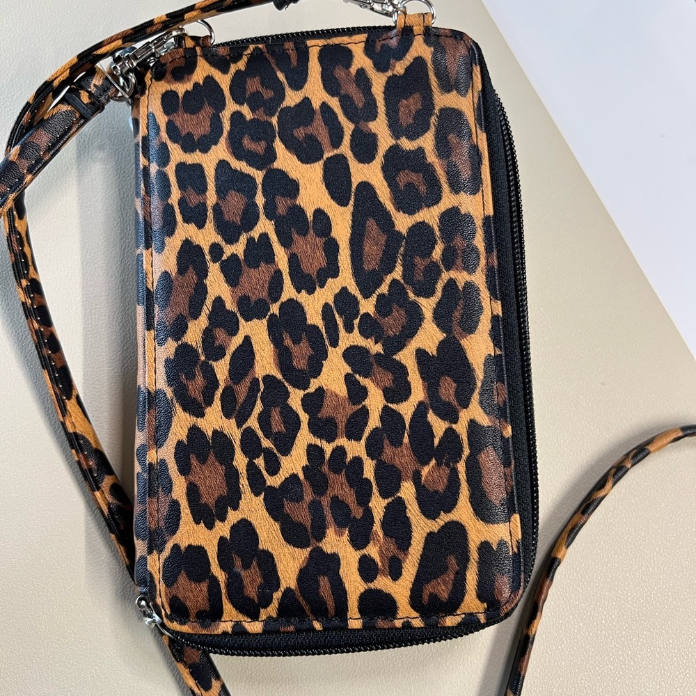 Kim Rogers leopard print crossbody